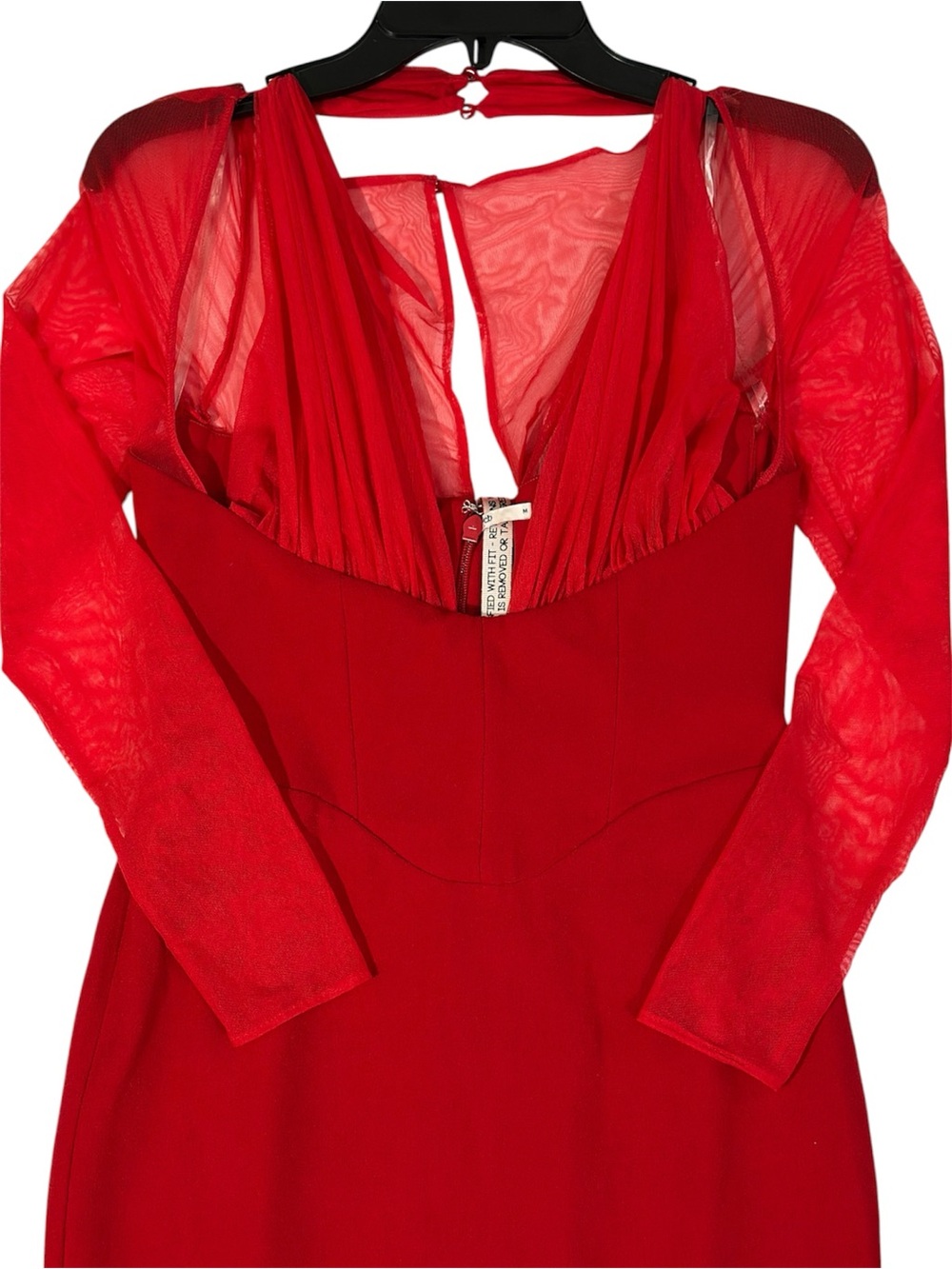 NWT House of CB Yasmin Scarlet Plunge Midi Dress True Red size M Bodycon - Picture 8 of 16